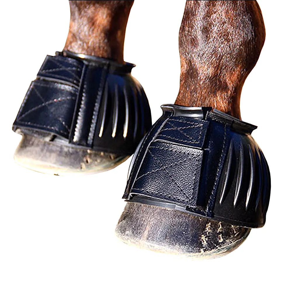 Medium Professional Choice Easy On Rubber Horse Bell Boot Black