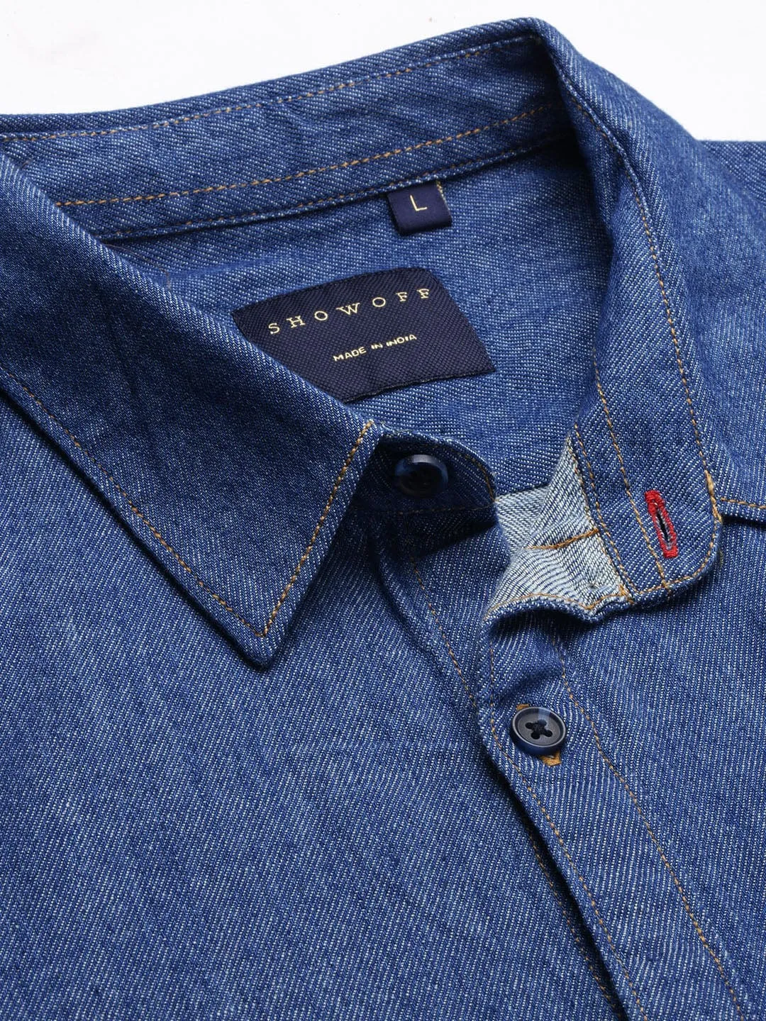 Men Navy Blue Solid Standard Slim Fit Opaque Casual Shirt
