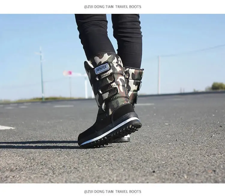 Men's -40° Warm Mid-calf Thicken Plush Comfort Non-slip Platform Boots.