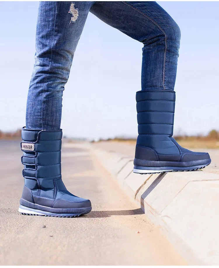 Men's -40° Warm Mid-calf Thicken Plush Comfort Non-slip Platform Boots.