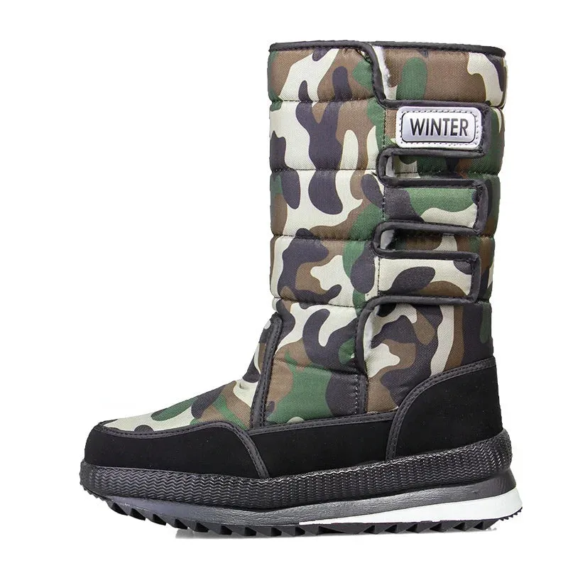 Men's -40° Warm Mid-calf Thicken Plush Comfort Non-slip Platform Boots.