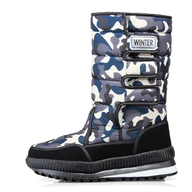 Men's -40° Warm Mid-calf Thicken Plush Comfort Non-slip Platform Boots.