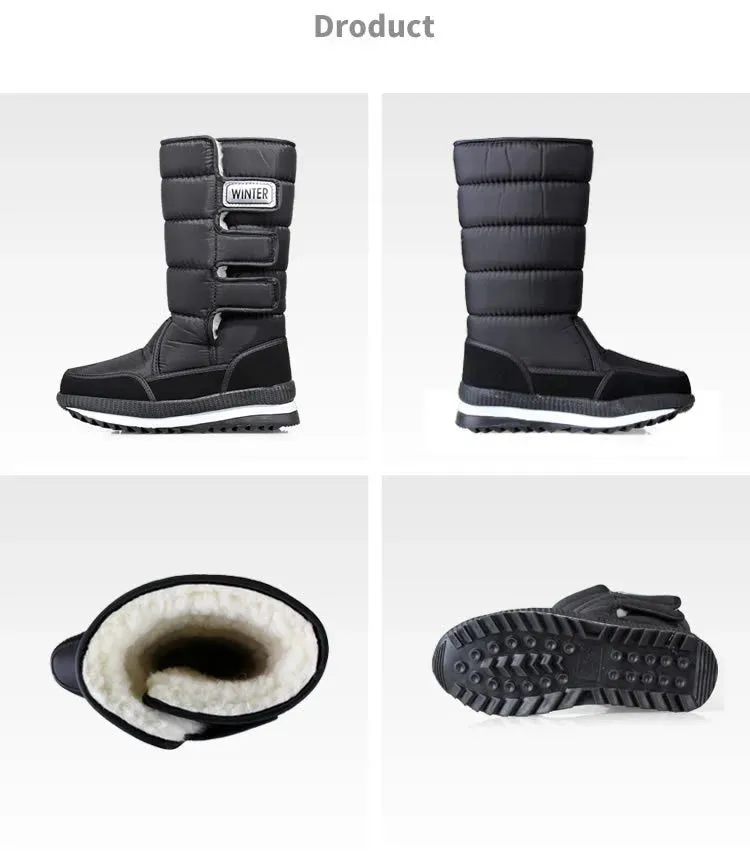 Men's -40° Warm Mid-calf Thicken Plush Comfort Non-slip Platform Boots.