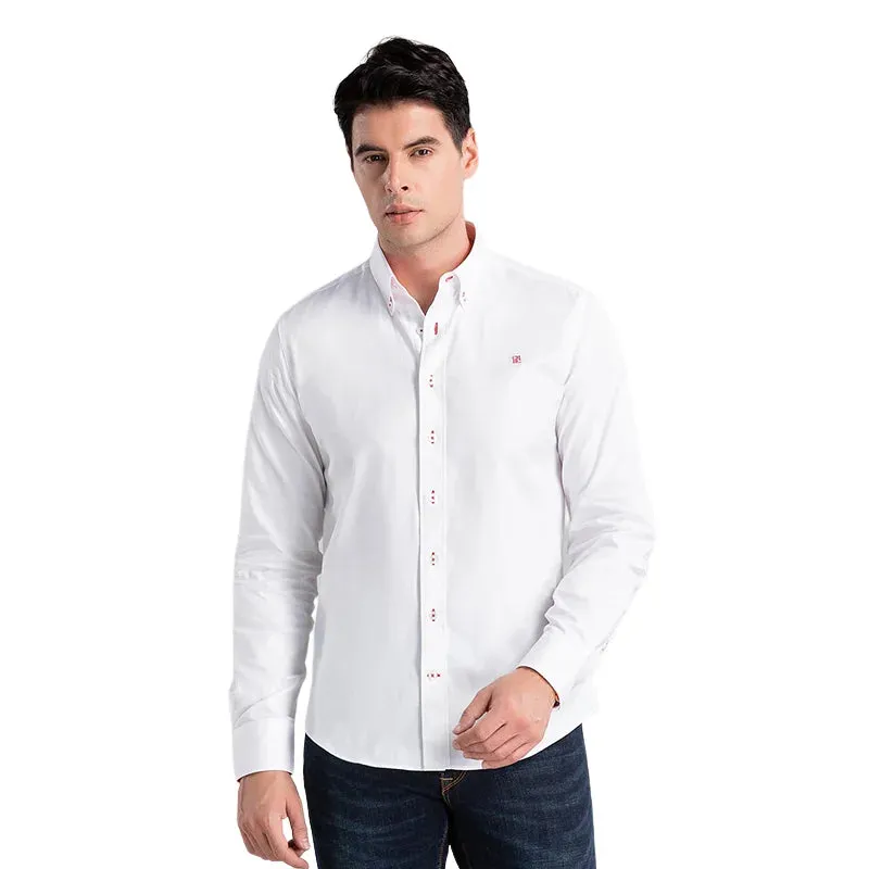 Men's Classic Button-Down Shirt With Long Sleeve