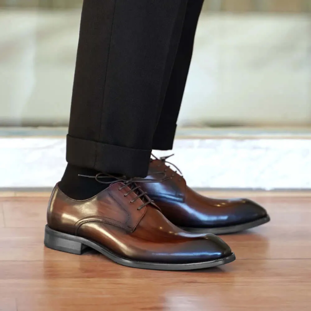 Men's Leather Oxford Dress Shoes: Formal Closed-Lace Style
