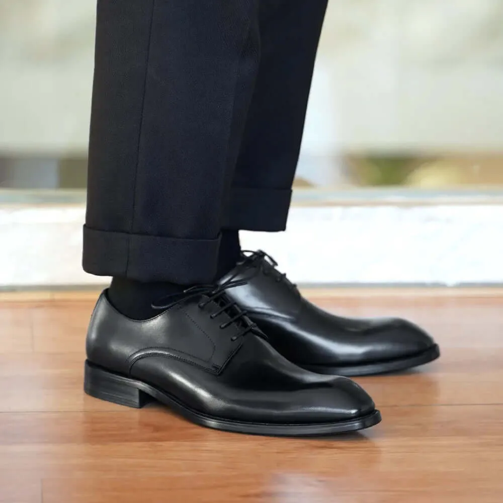 Men's Leather Oxford Dress Shoes: Formal Closed-Lace Style