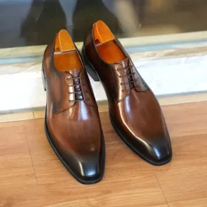 Men's Leather Oxford Dress Shoes: Formal Closed-Lace Style