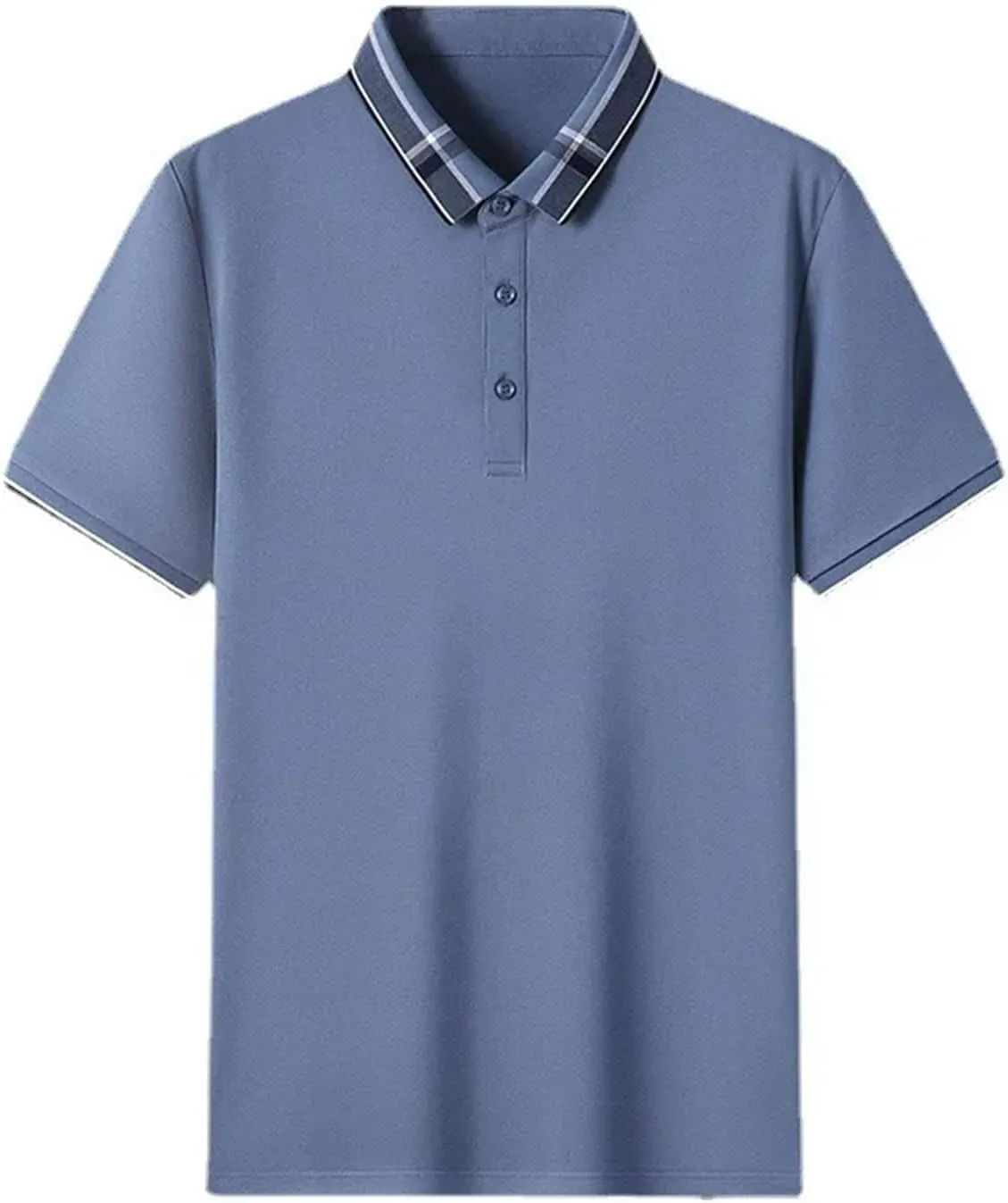 Mnjyihy Men's Summer Short Sleeve Polo Shirt Solid Regular-Fit Cotton Quick-Dry Casual Golf Shirt