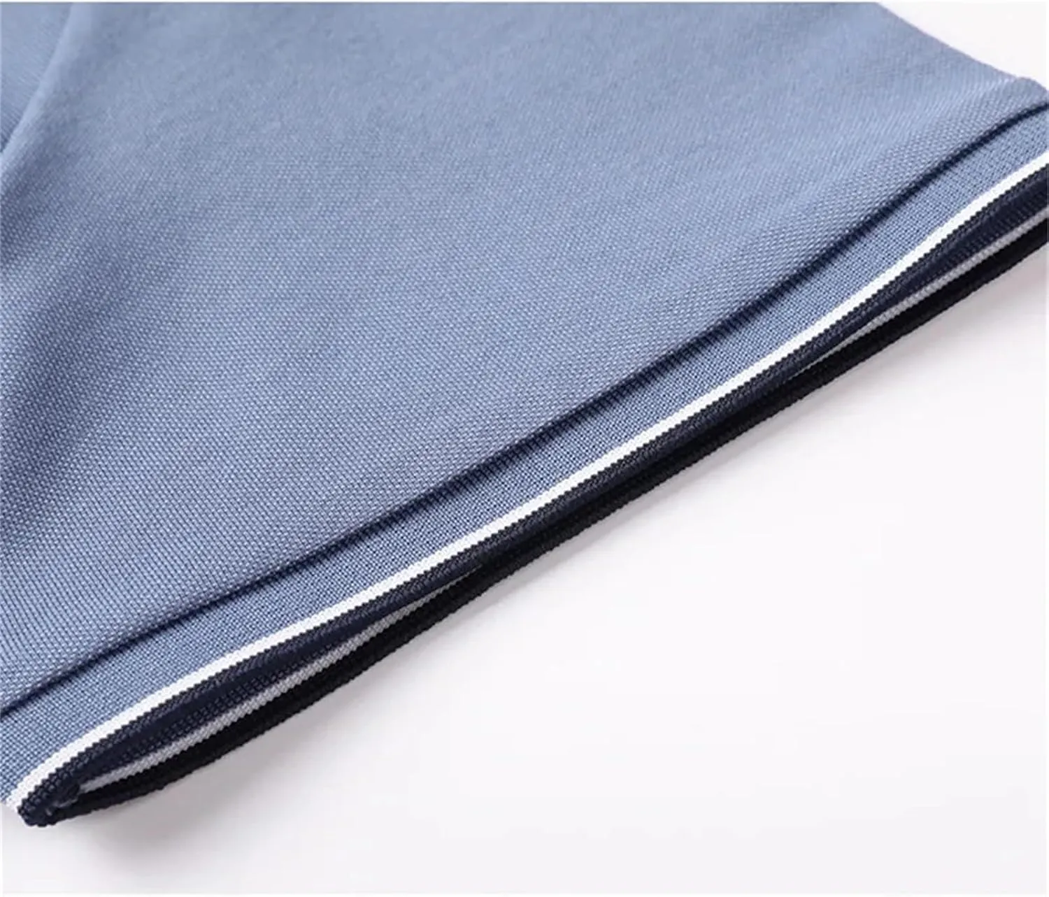 Mnjyihy Men's Summer Short Sleeve Polo Shirt Solid Regular-Fit Cotton Quick-Dry Casual Golf Shirt