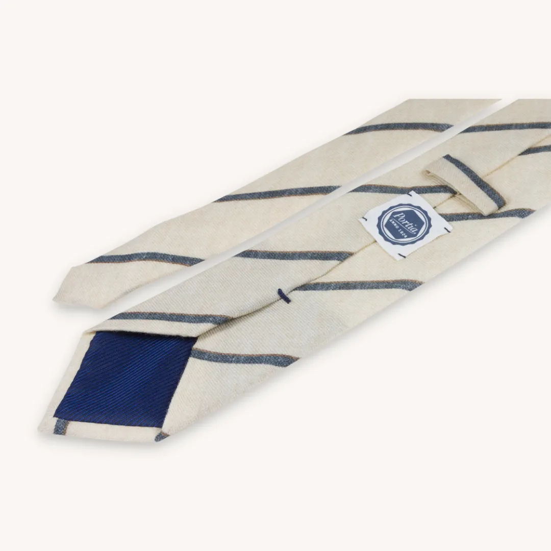 Off White Wool Tie