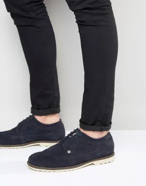 Original Penguin Brogues In Navy Suede