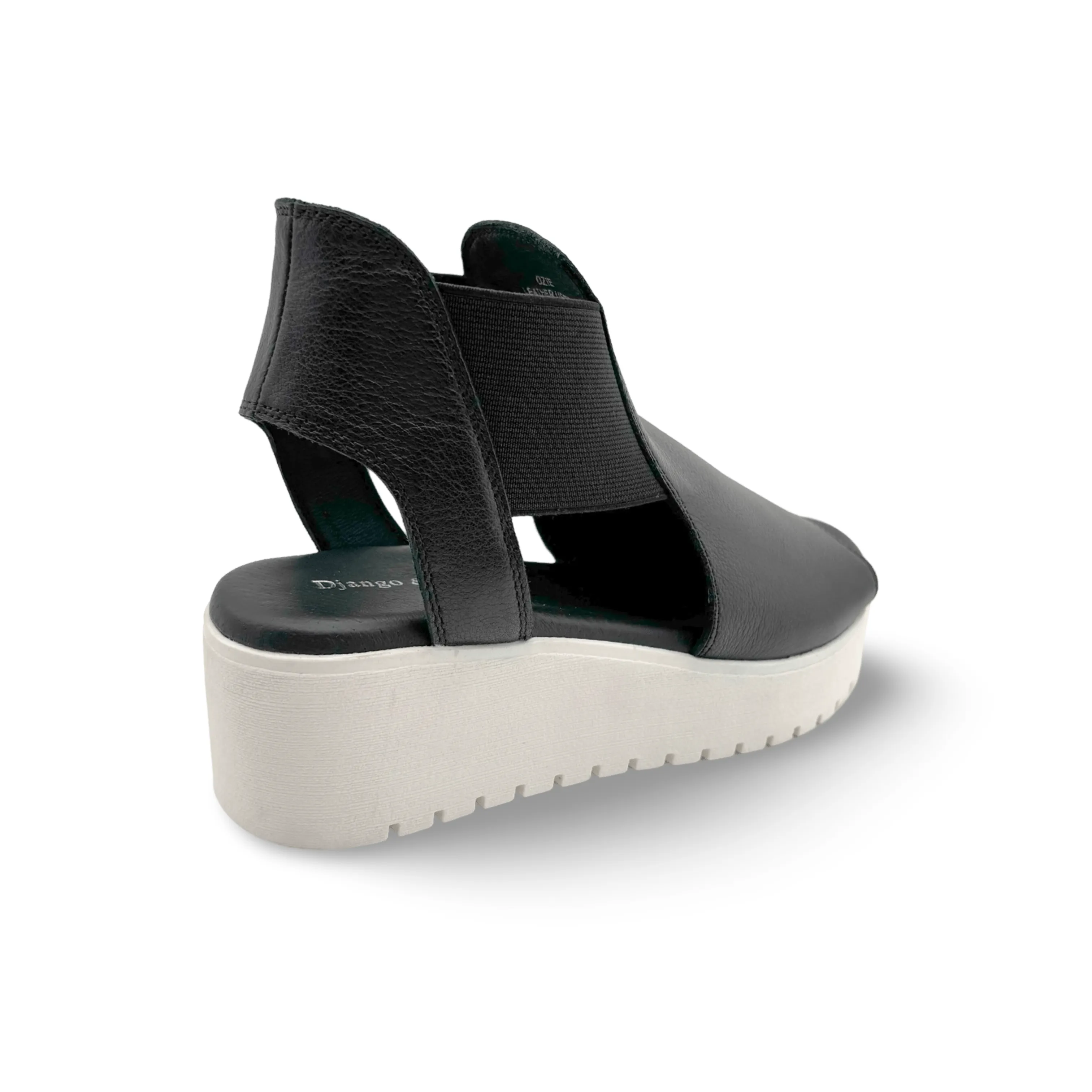 Ozie Black/White Platform Sandal