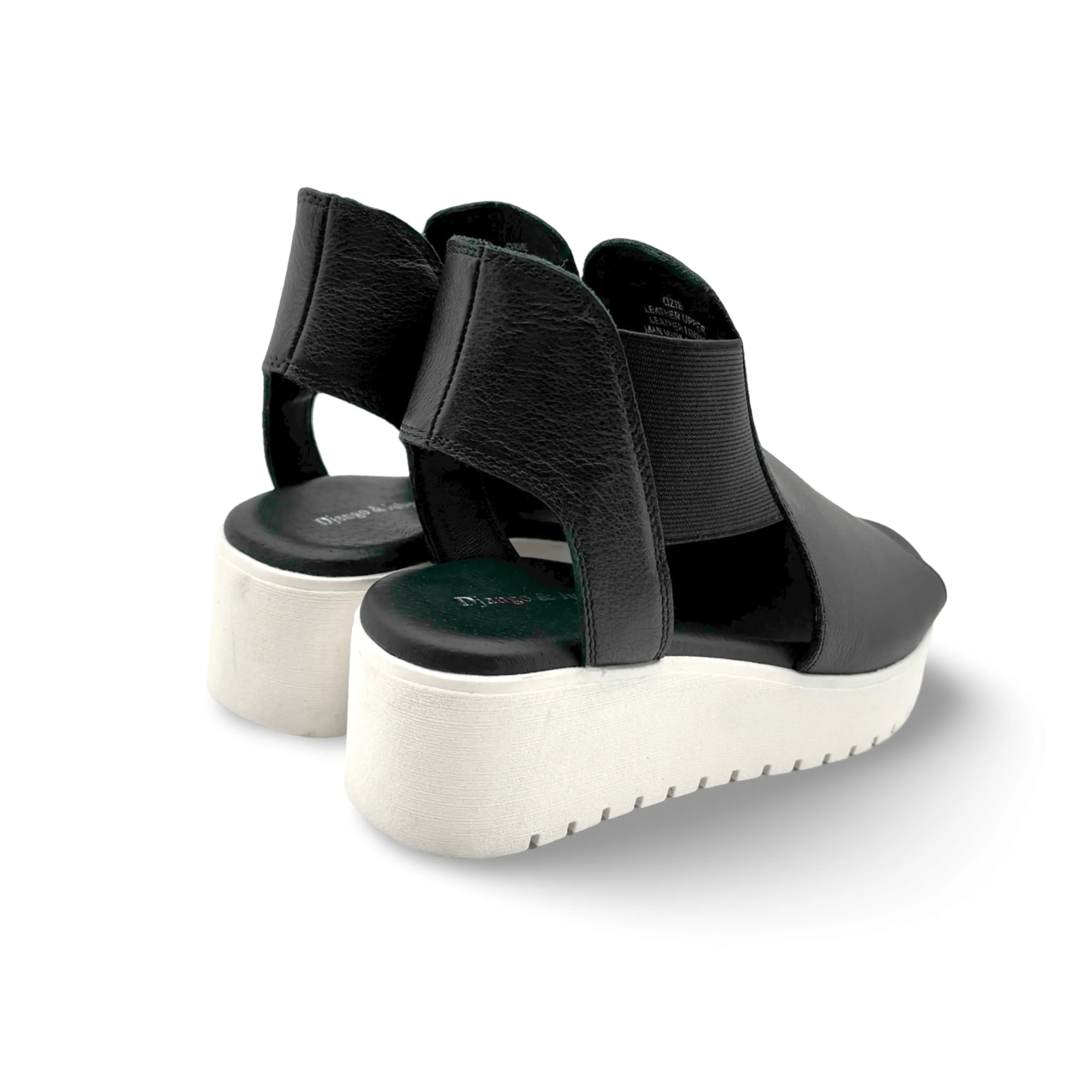 Ozie Black/White Platform Sandal