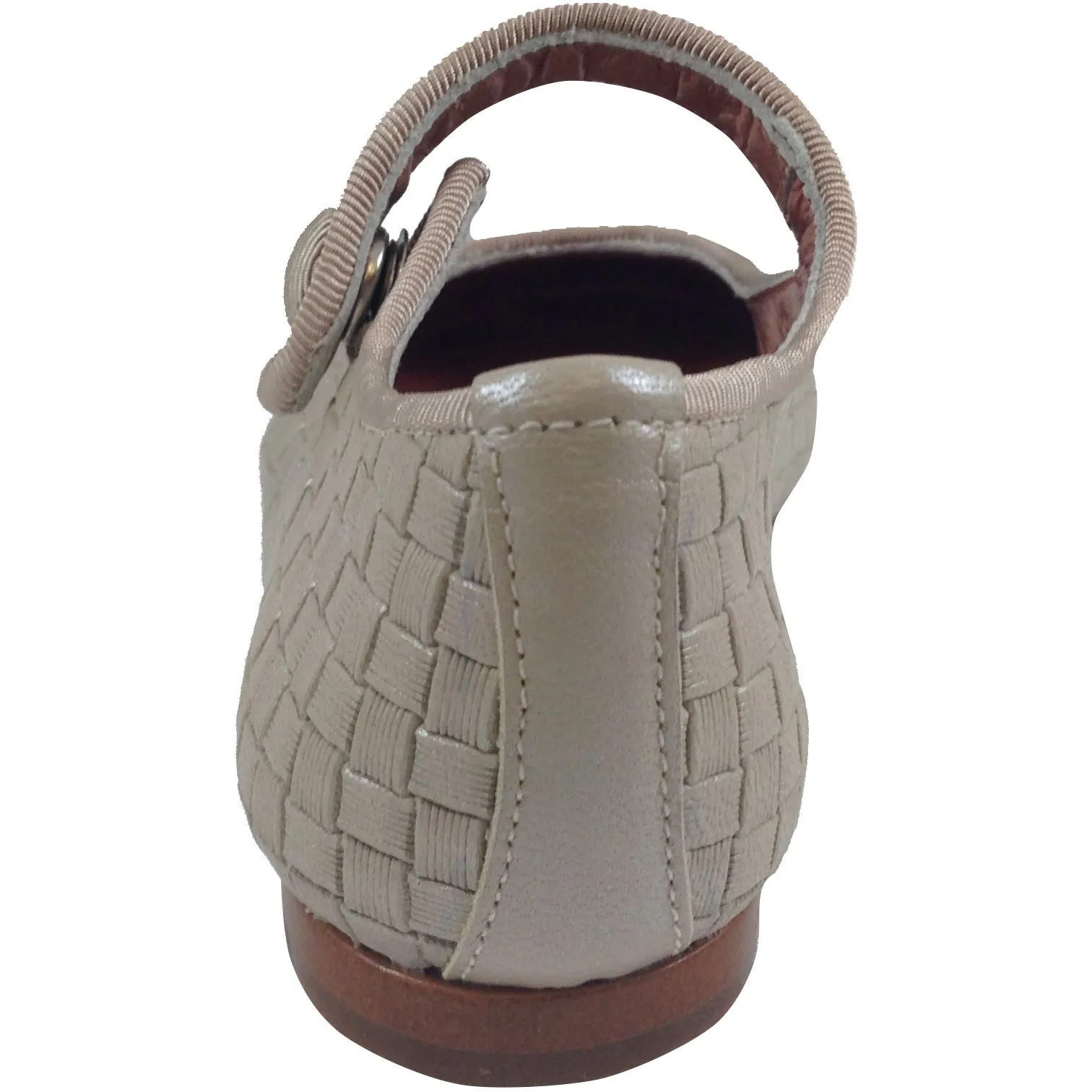 Papanatas by Eli Girl's Beige Cloe Mary Jane Flats