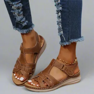Queniva | Artisan-Made Orthopedic Comfort Sandals Crafted from Vintage Leather