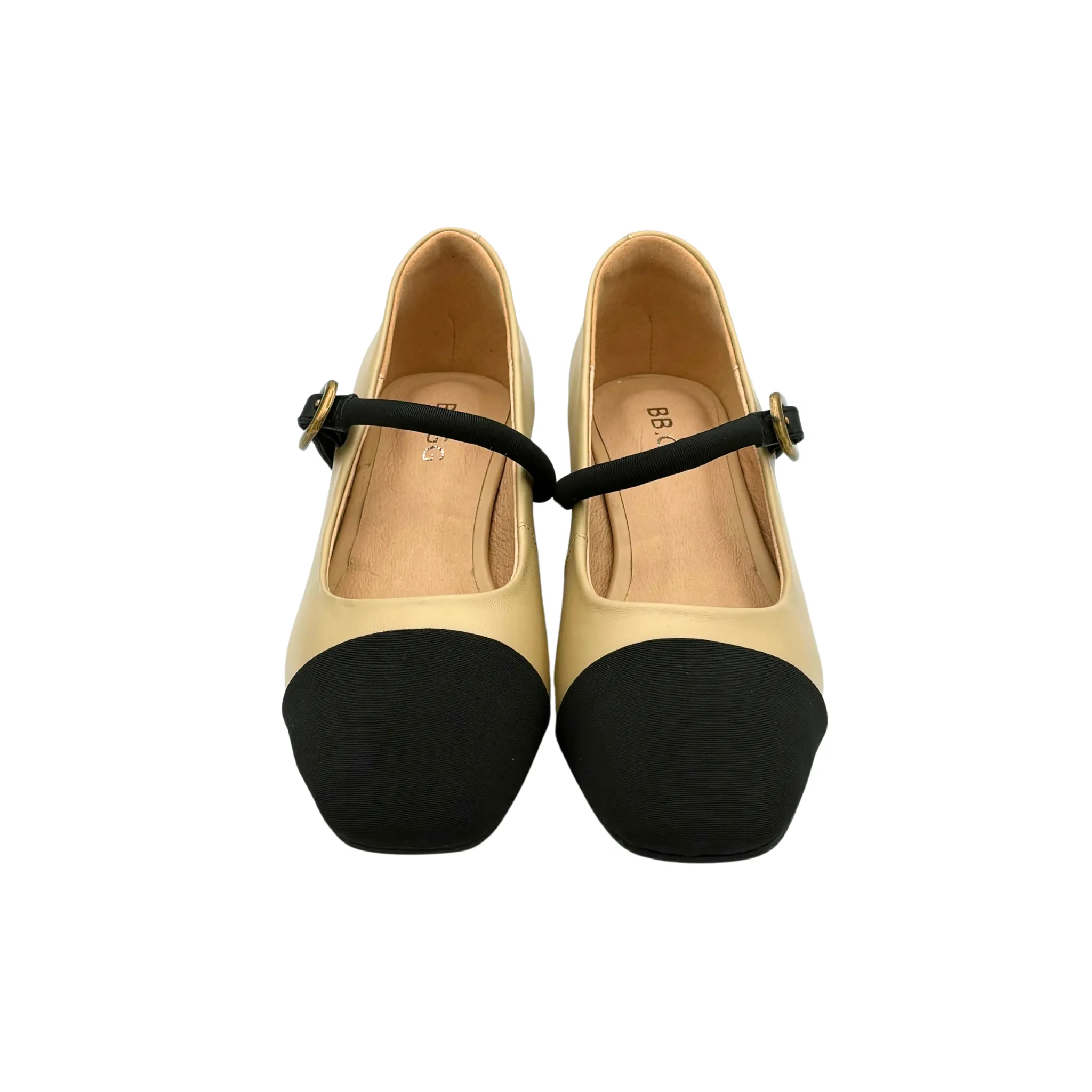 Retro Color Block Mary Jane Shoes