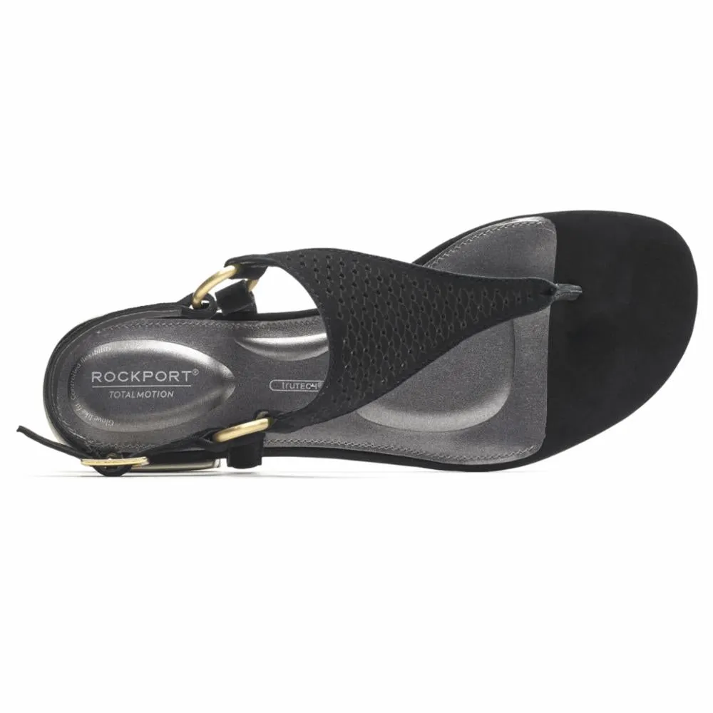 Rockport Women TOTAL MOTION ZOSIA THONG BLACK