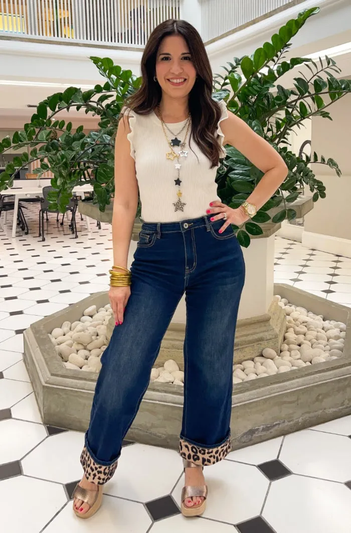 Ruffle Sleeveless Knit Top - THREE COLORS
