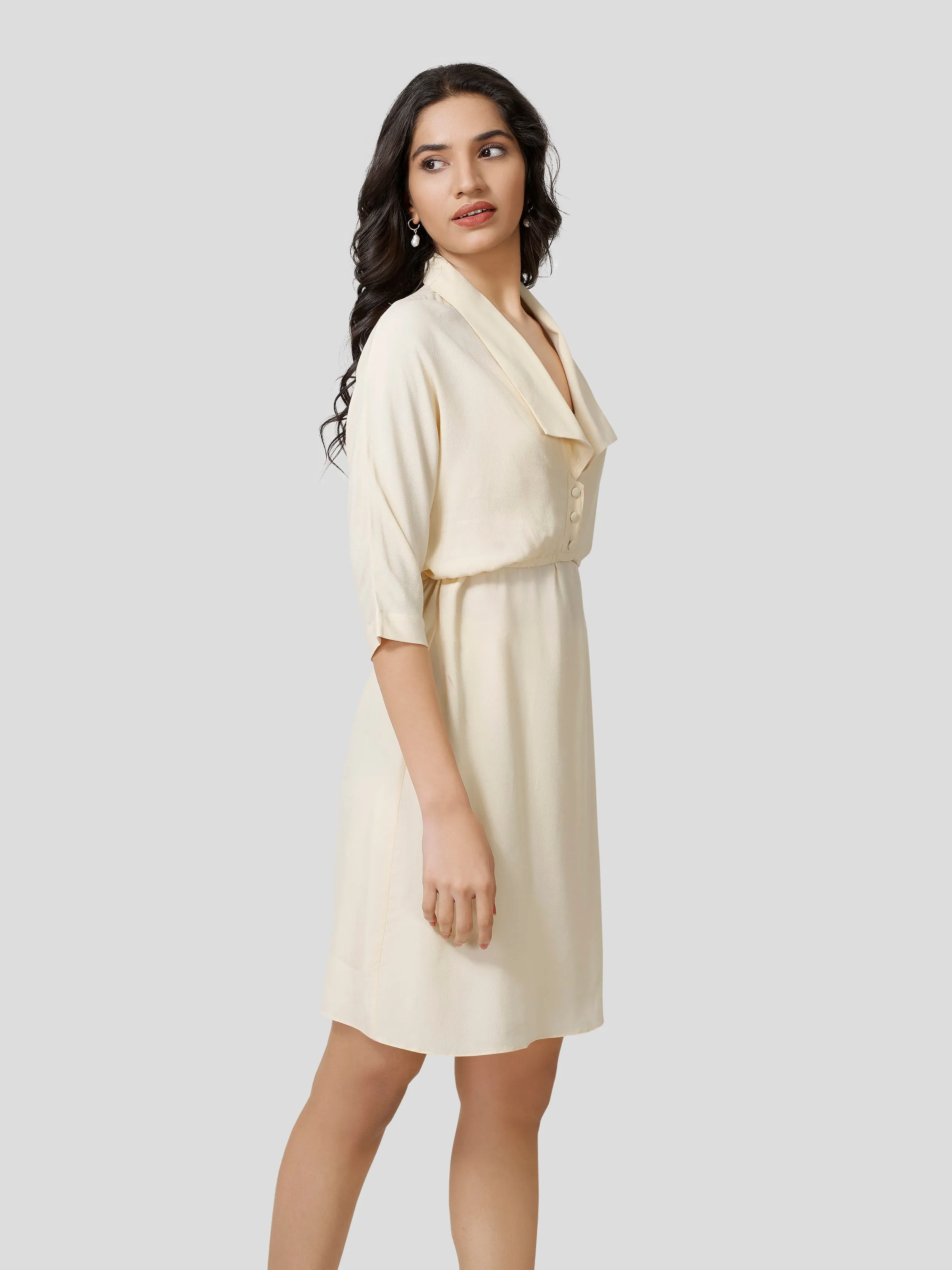 Stellar Shawl Collar Dress