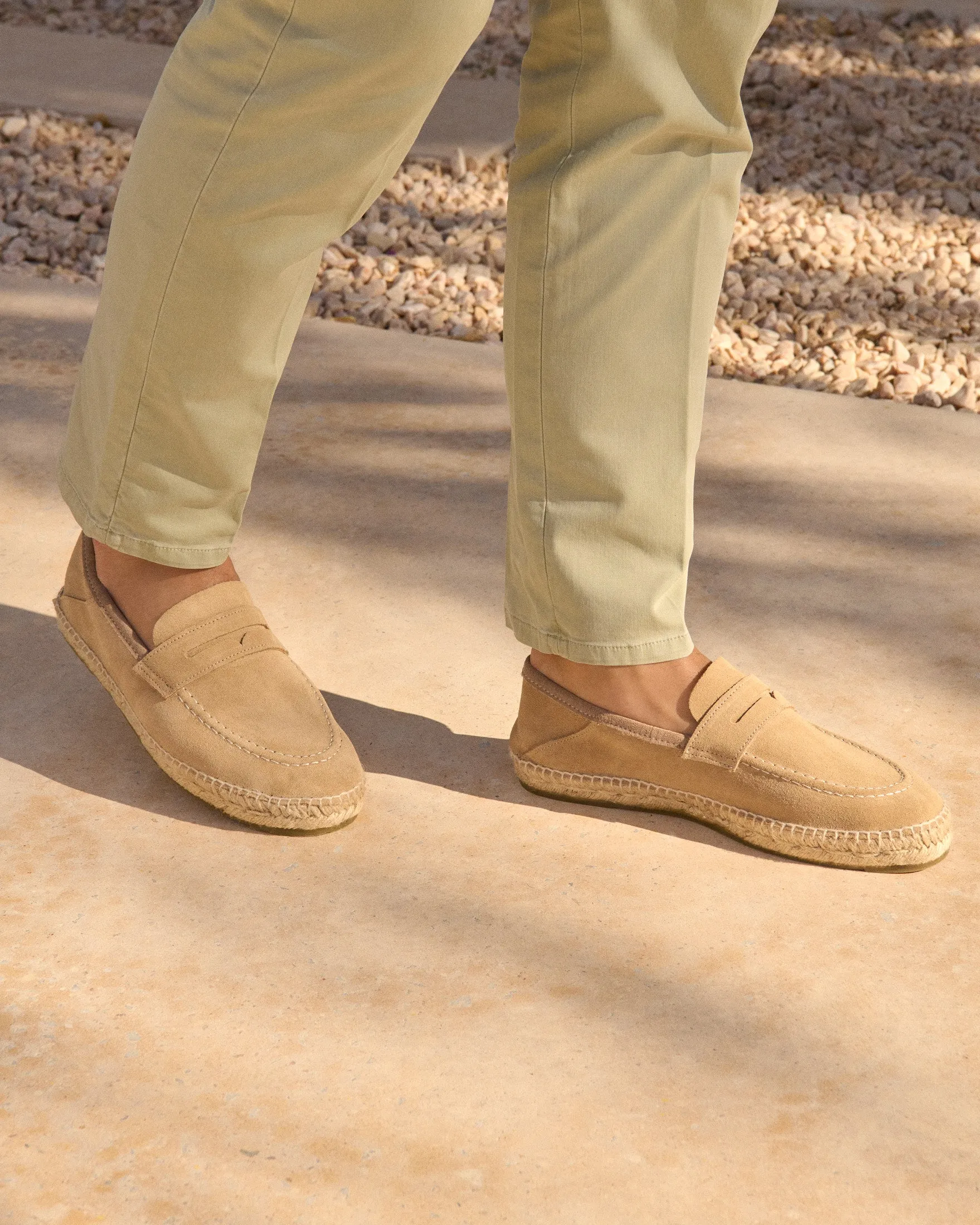 Suede Loafers Espadrilles - M28L0 - Hamptons Washed Beige
