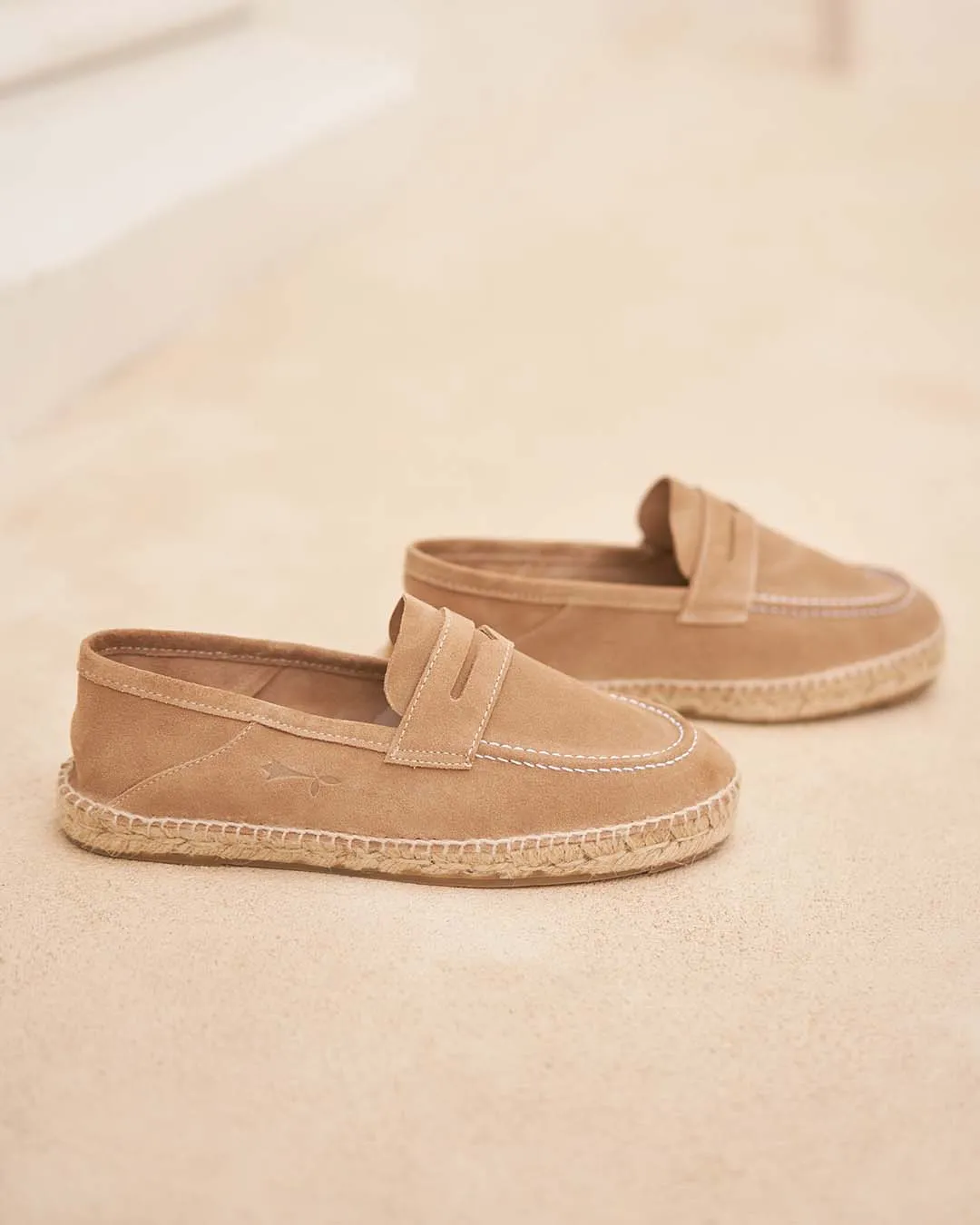 Suede Loafers Espadrilles - M28L0 - Hamptons Washed Beige