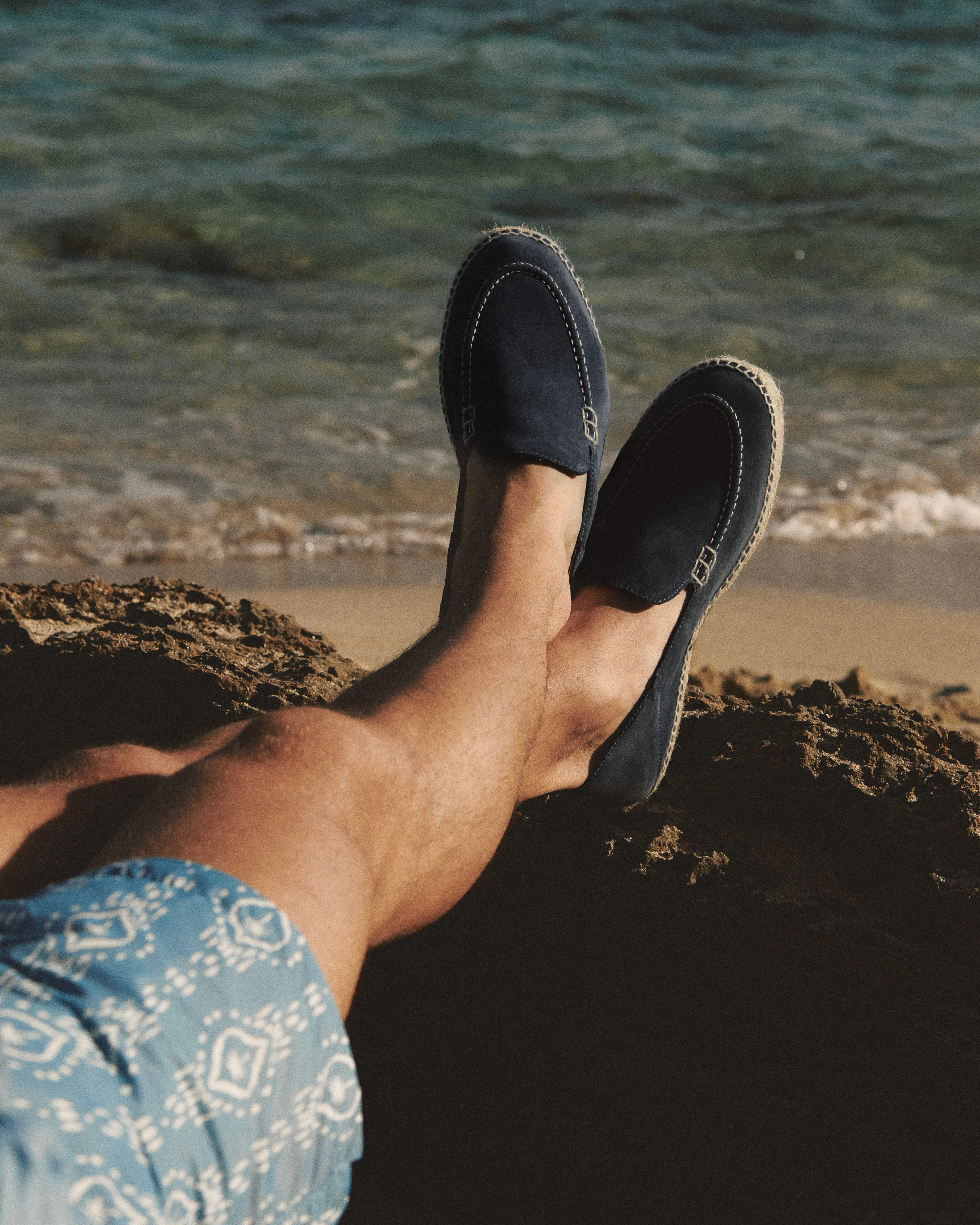 Suede Traveler Loafers Espadrilles - K15LT - Hamptons Patriot Blue