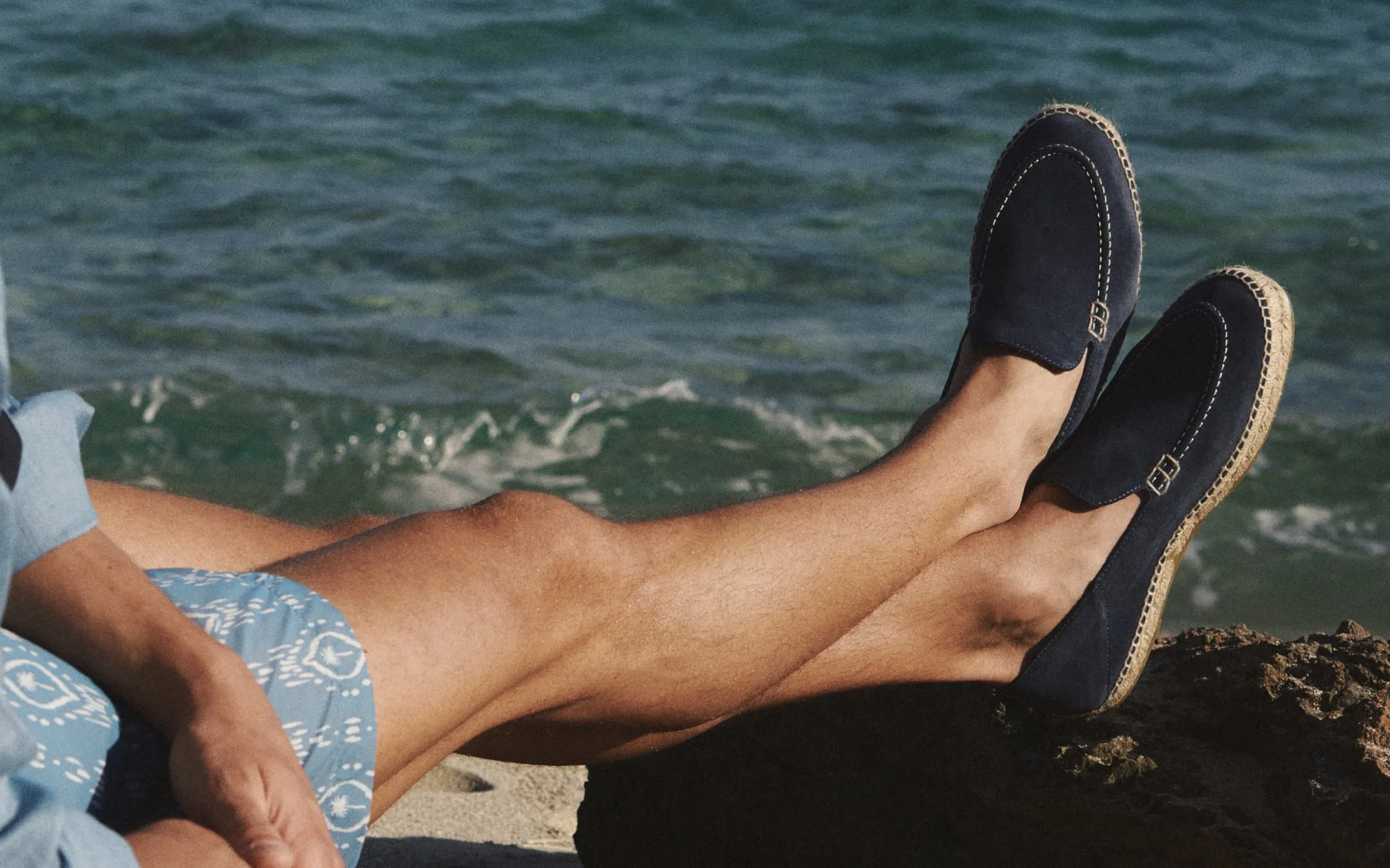 Suede Traveler Loafers Espadrilles - K15LT - Hamptons Patriot Blue