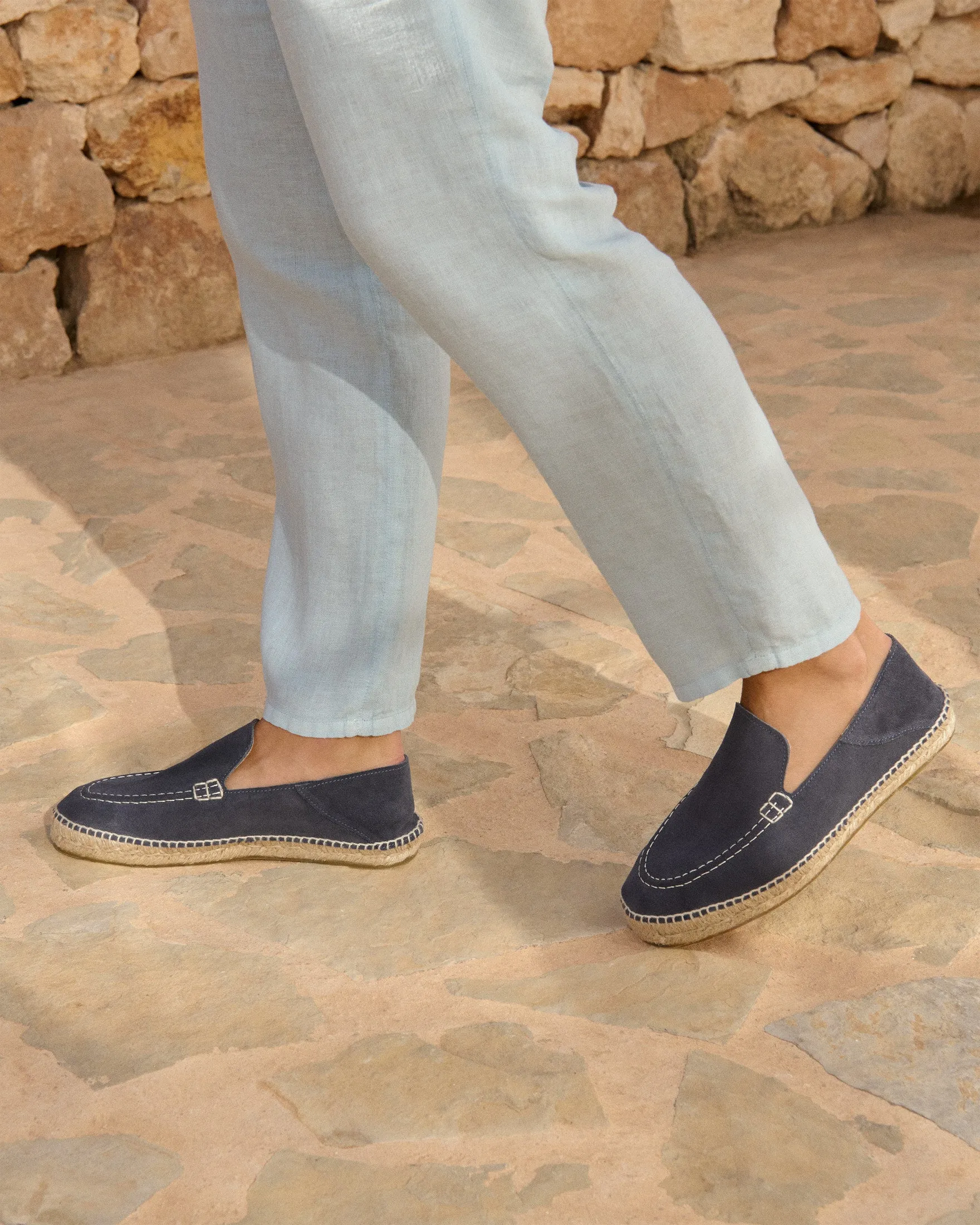 Suede Traveler Loafers Espadrilles - K15LT - Hamptons Patriot Blue