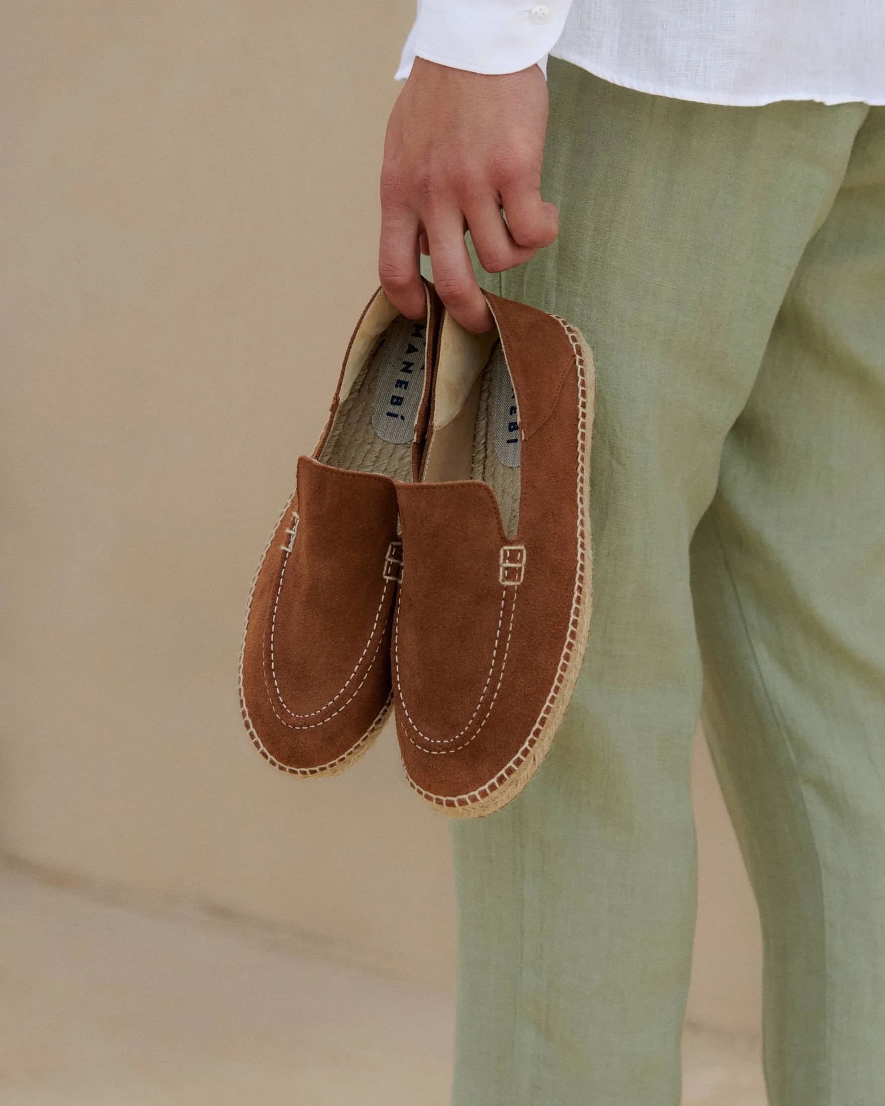 Suede Traveler Loafers Espadrilles - R45LT - Hamptons Brown Sugar