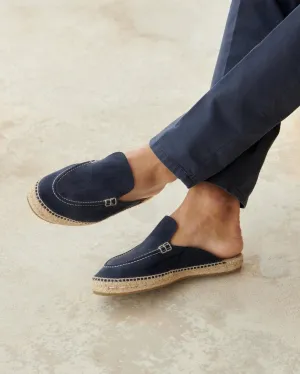 Suede Traveler Loafers Mules - K15MT - Hamptons Patriot Blue