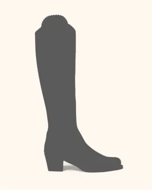 Tall Spanish Boots Heeled - Camel Suede