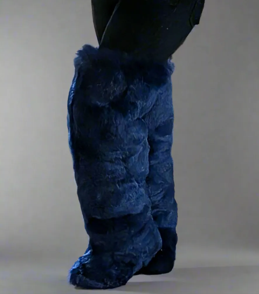 Thigh High Faux Fur Winter Flat Boots