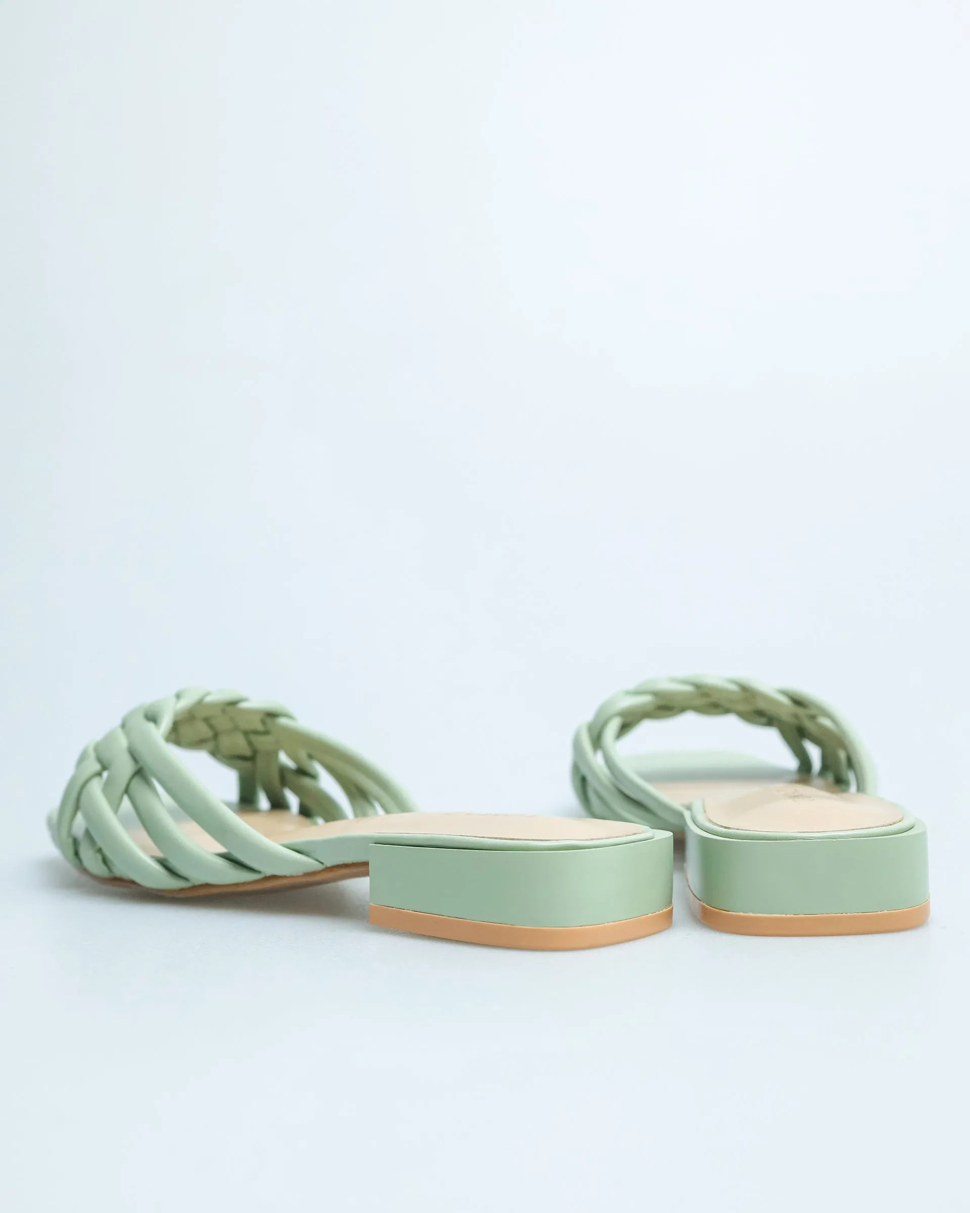 Tomaz YX55 Ladies Braided Strap Sandals (Green)