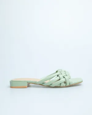 Tomaz YX55 Ladies Braided Strap Sandals (Green)