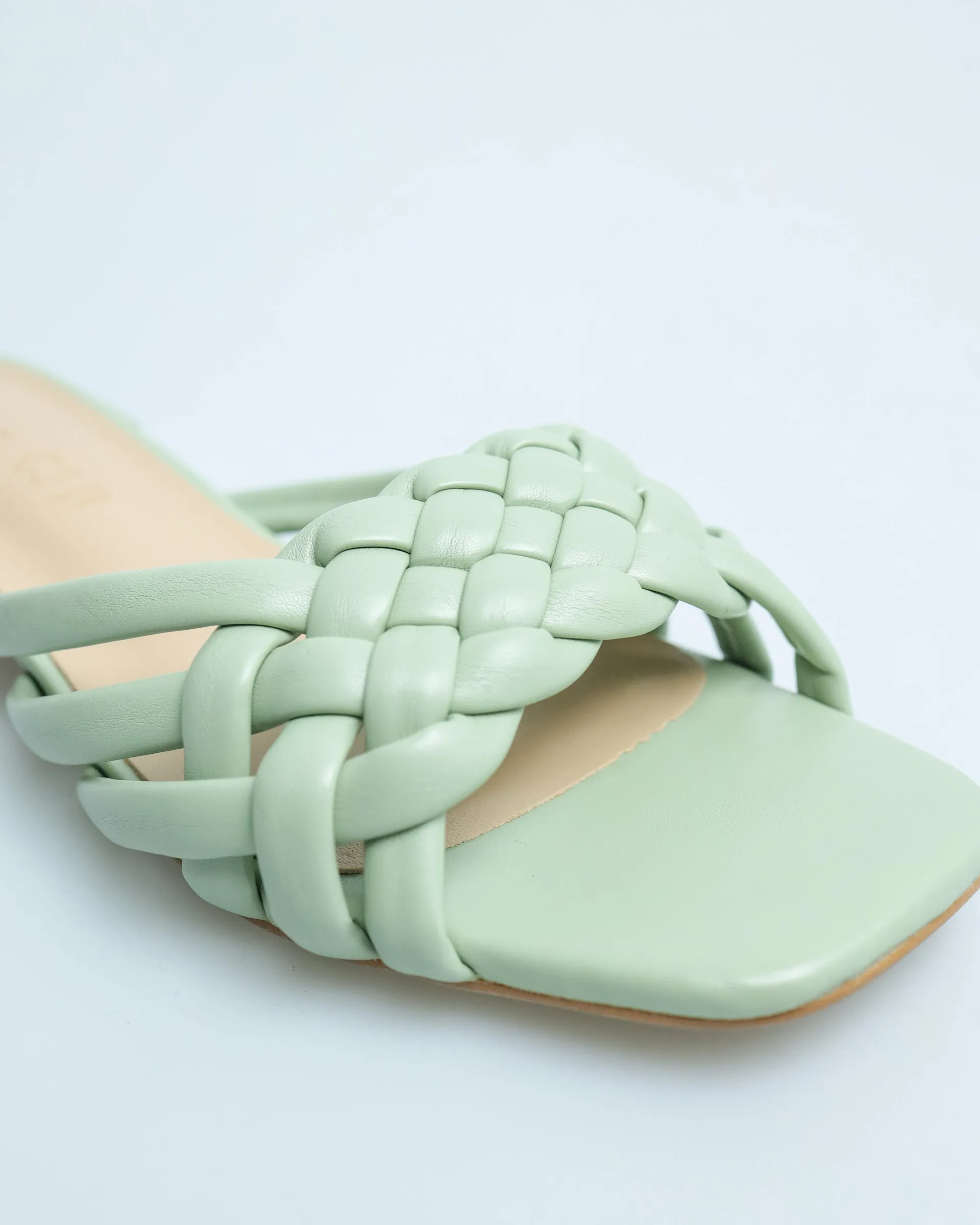Tomaz YX55 Ladies Braided Strap Sandals (Green)