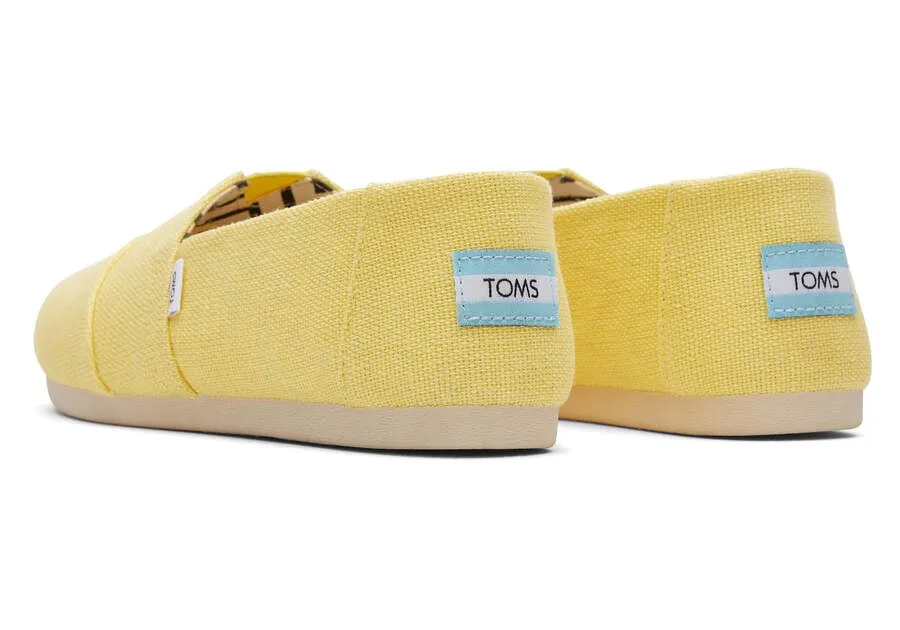 TOMS Womens Alpargata Heritage Canvas Espadrille - Sunny Yellow