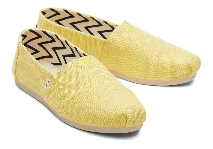 TOMS Womens Alpargata Heritage Canvas Espadrille - Sunny Yellow
