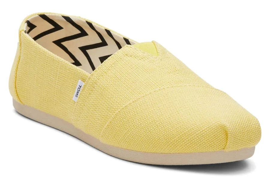 TOMS Womens Alpargata Heritage Canvas Espadrille - Sunny Yellow