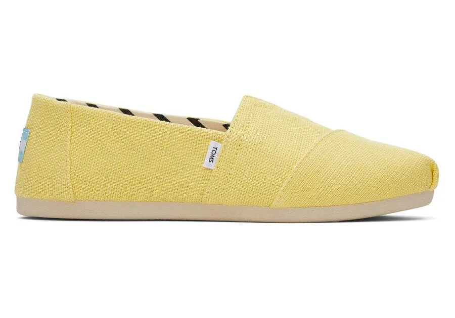 TOMS Womens Alpargata Heritage Canvas Espadrille - Sunny Yellow