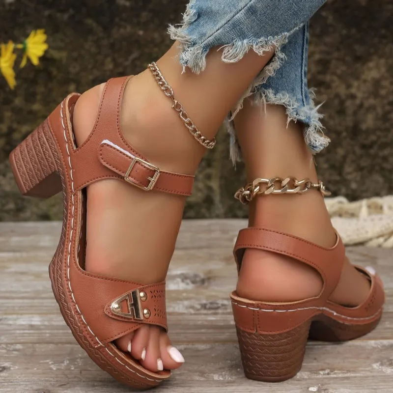 👡Women's Chunky Heel Sandals