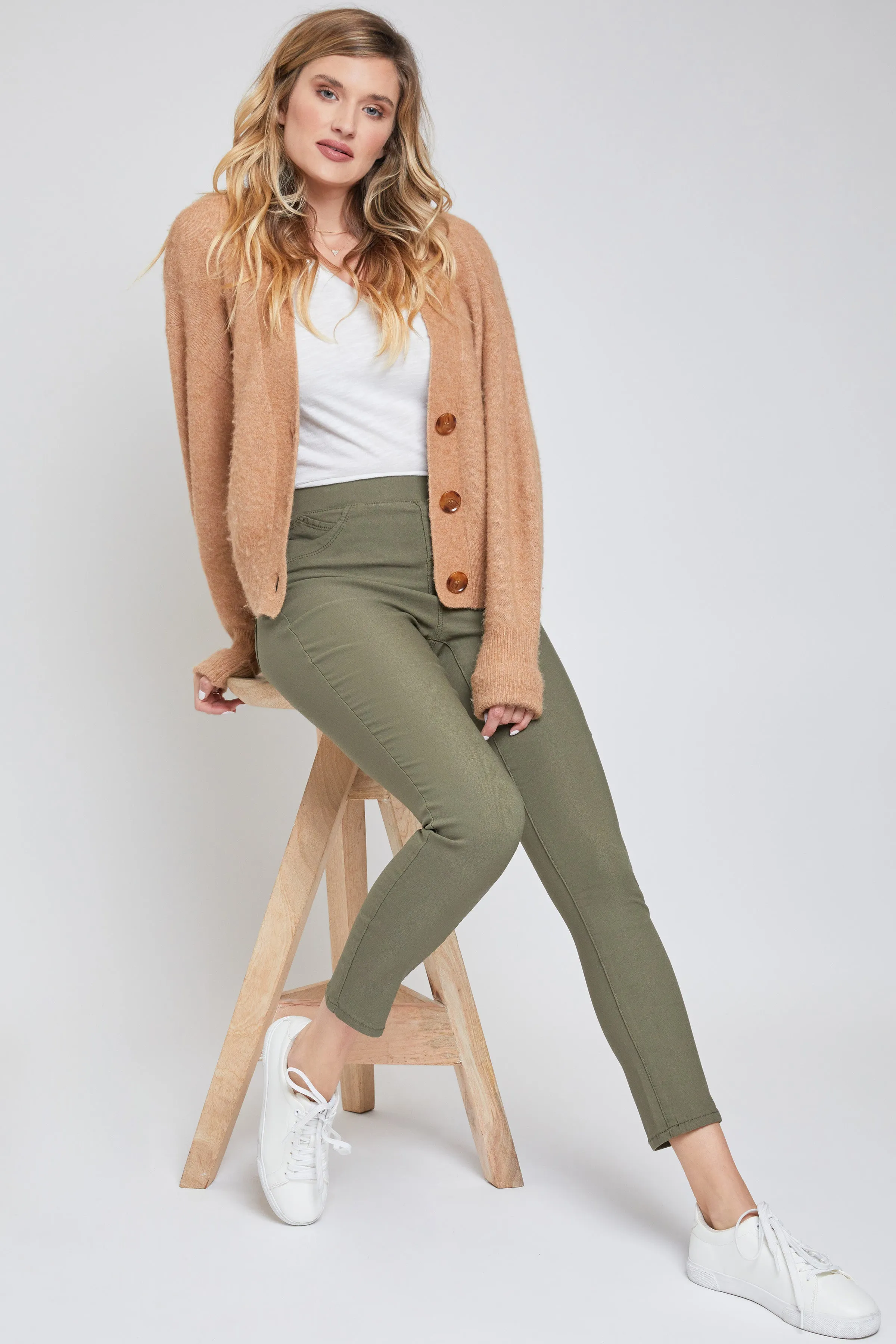 Women's Hyperstretch Mid Rise Jegging, Olivine